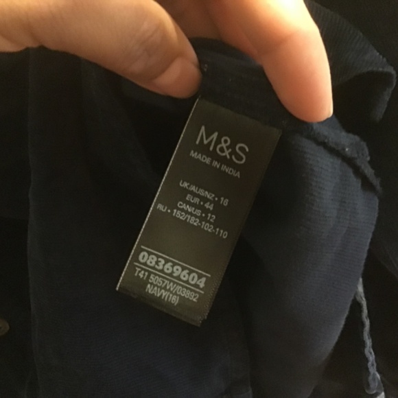 M&S Collection Pure Cotton Corduroy Shirt Blue Size 16 US - Picture 9 of 9